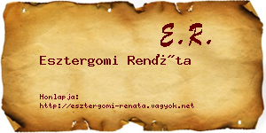 Esztergomi Renáta névjegykártya