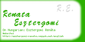 renata esztergomi business card